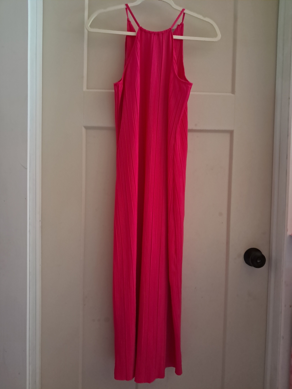 A New Day Hot Pink Pleated Maxi Dress